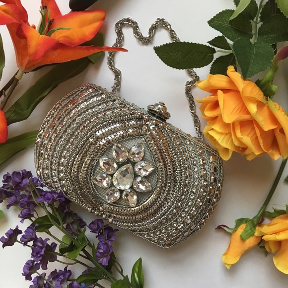 Handmade Handbags - Handmade in India! Jeweled Evening Clutch